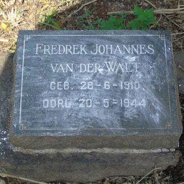 WALT Fredrek Johannes, van der 1910-1944