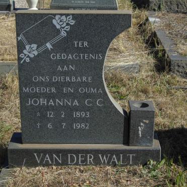 WALT Johanna C.C., van der 1893-1982