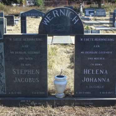 WERNICH Stephen Jacobus 1901-1985 &amp; Helena Johanna OESCHGER 1905-1977