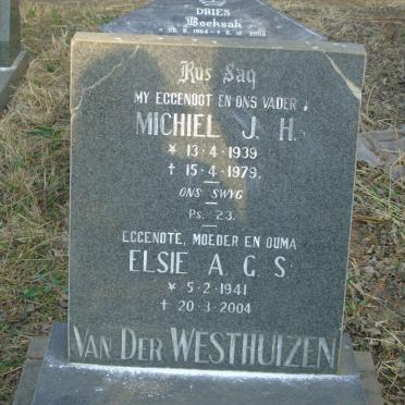 WESTHUIZEN Michiel J.H., van der 1939-1979 & Elsie A.G.S. 1941-2004