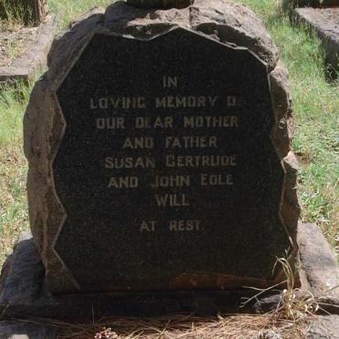 WILL John Edle &amp; Susan Gertrude