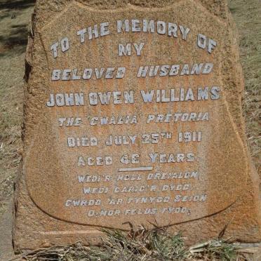 WILLIAMS John Owen -1911