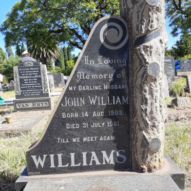 WILLIAMS John William 1909-1961