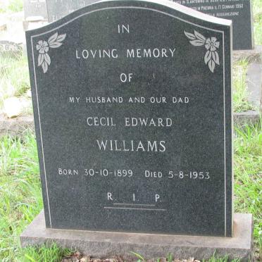 WILLIAMS Cecil Edward 1899-1953
