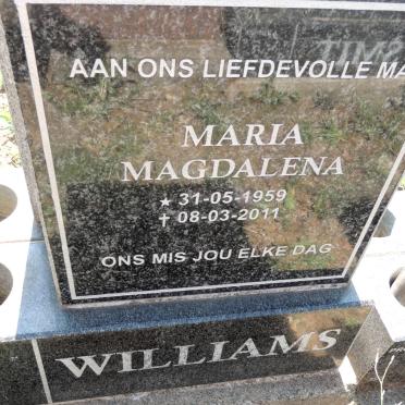 WILLIAMS Maria Magdalena 1959-2011