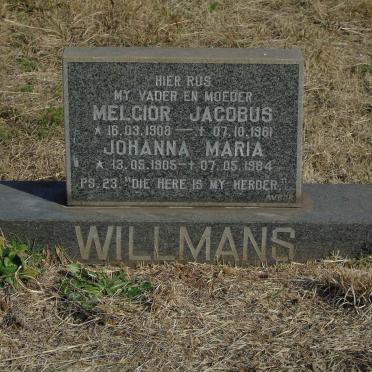 WILLMANS Melgior Jacobus 1908-1961 &amp; Johanna Maria 1905-1984