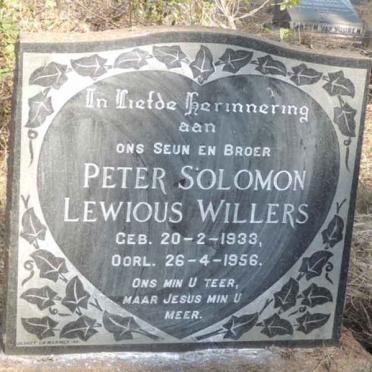 WILLERS Peter Solomon Lewious 1933-1956