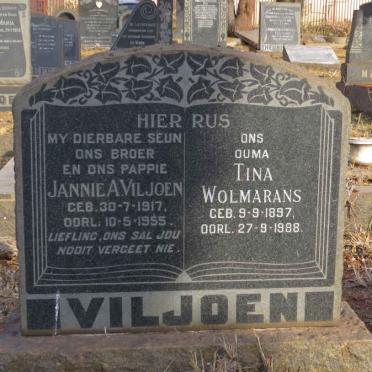 WOLMARANS Tina 1897-1988 :: VILJOEN Jannie A. 1917-1955
