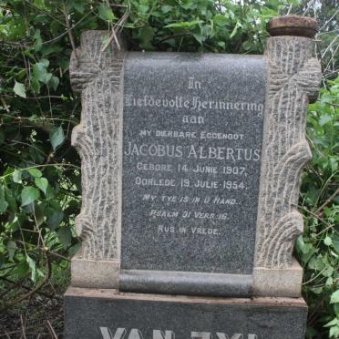 ZYL Jacobus Albertus, van 1907-1954