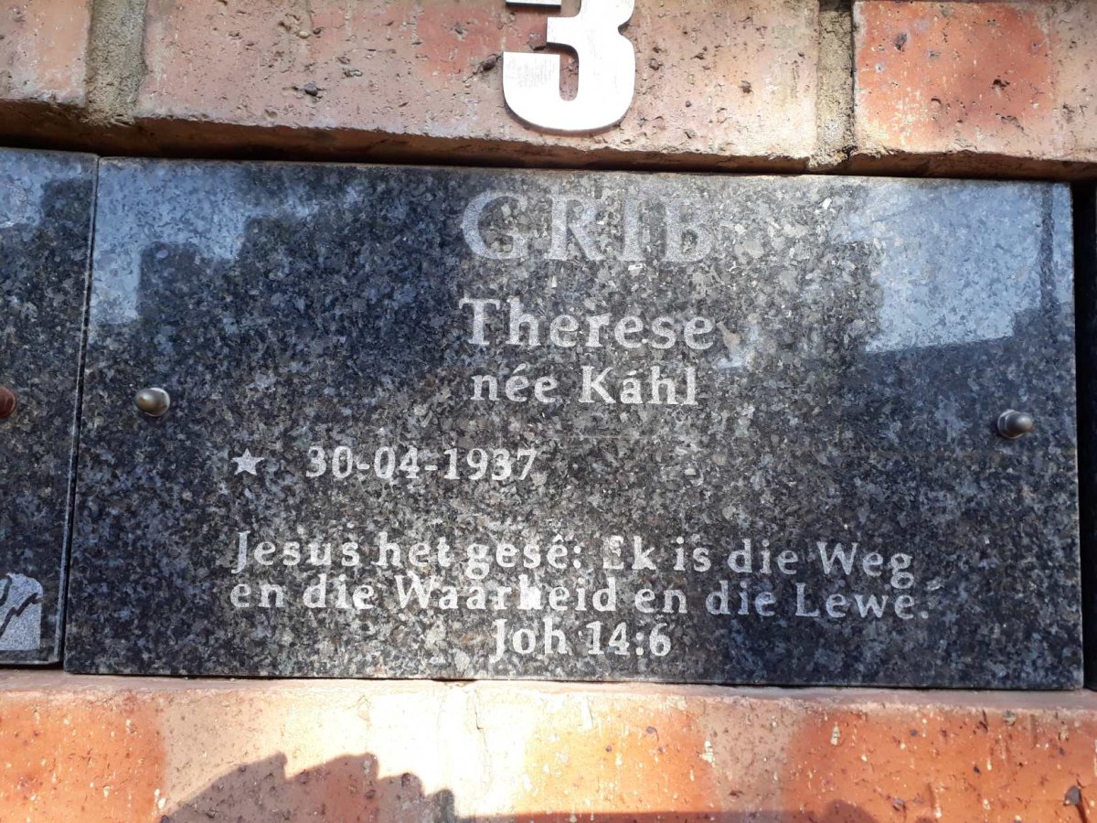 GRIB Therese nee KÁHL 1937-