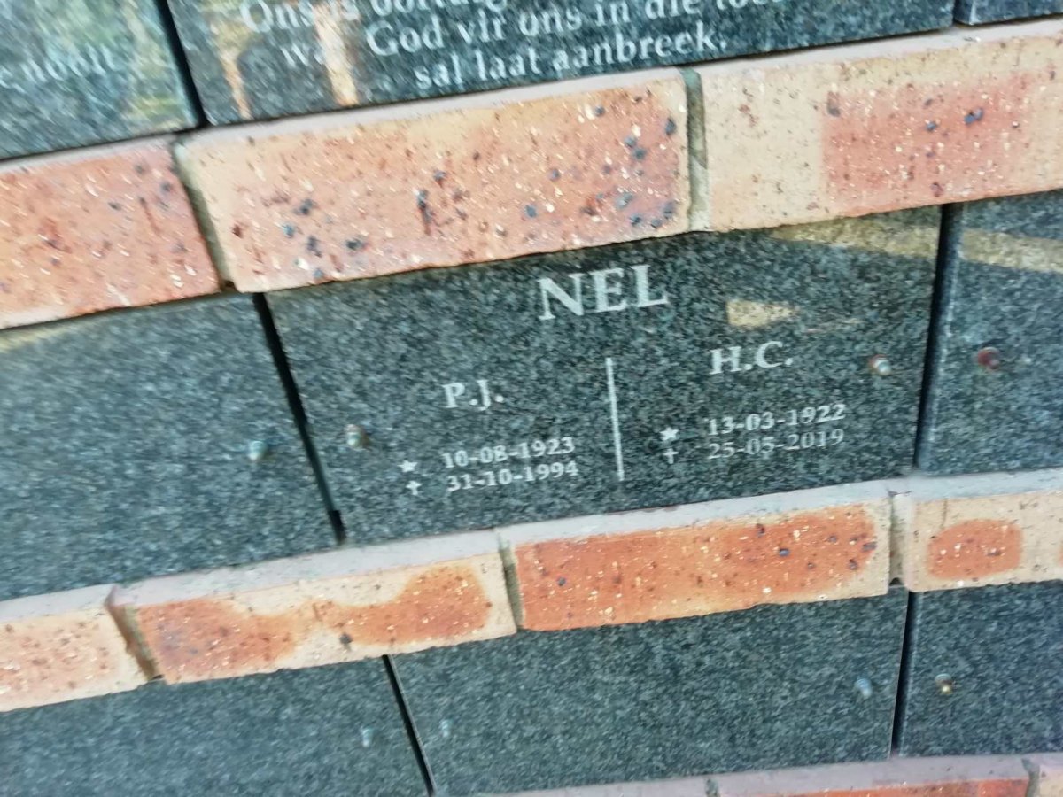 NEL P.J. 1923-1994 &amp; H.C. 1922-2019