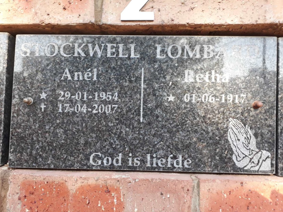 STOCKWELL Anél 1954-2007 :: LOMBARD Retha 1917-