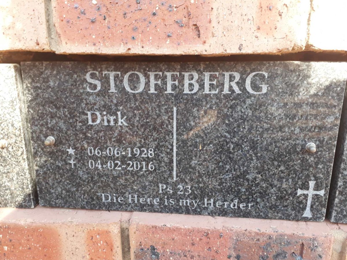 STOFFBERG Dirk 1928-2016