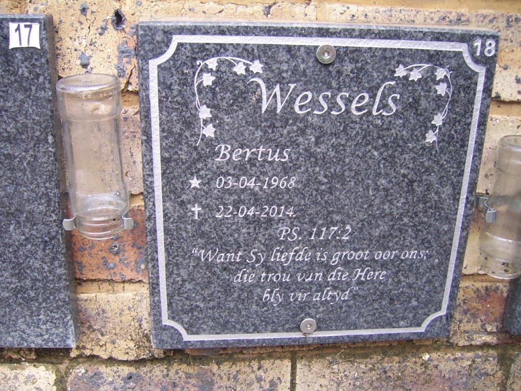 WESSELS Bertus 1968-2014