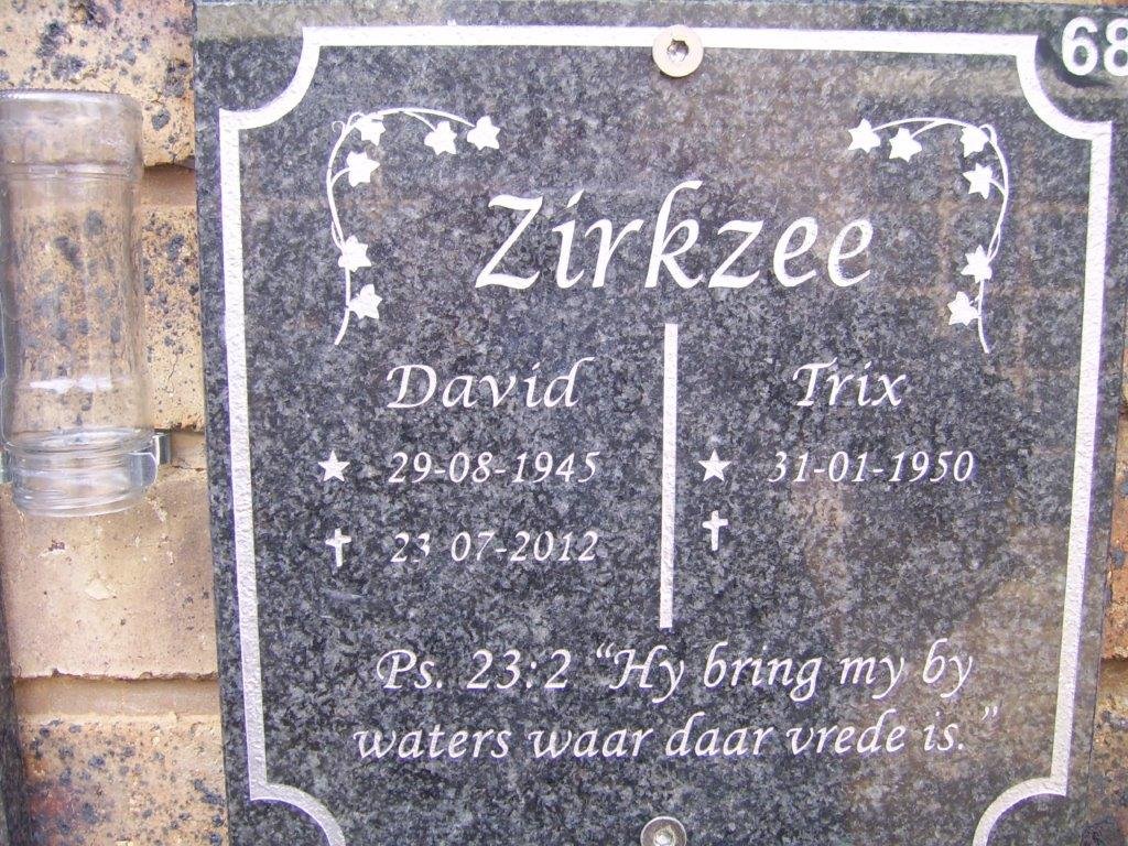 ZIRKZEE David 1945-2012 &amp; Trix 1950-