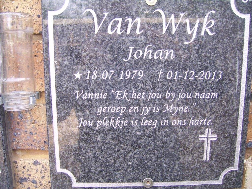 WYK Johan, van 1979-2013