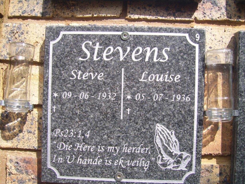 STEVENS Steve 1932- &amp; Louise 1936-