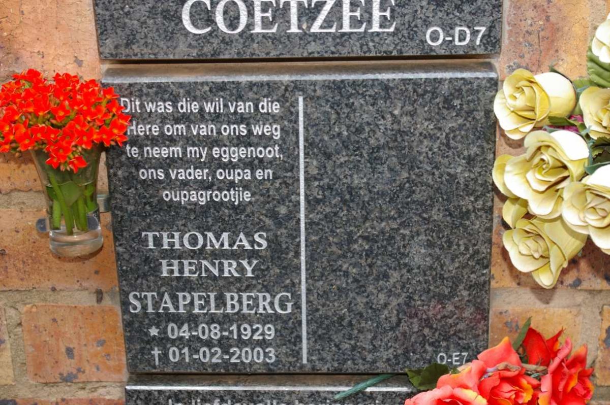 STAPELBERG Thomas Henry 1929-2003