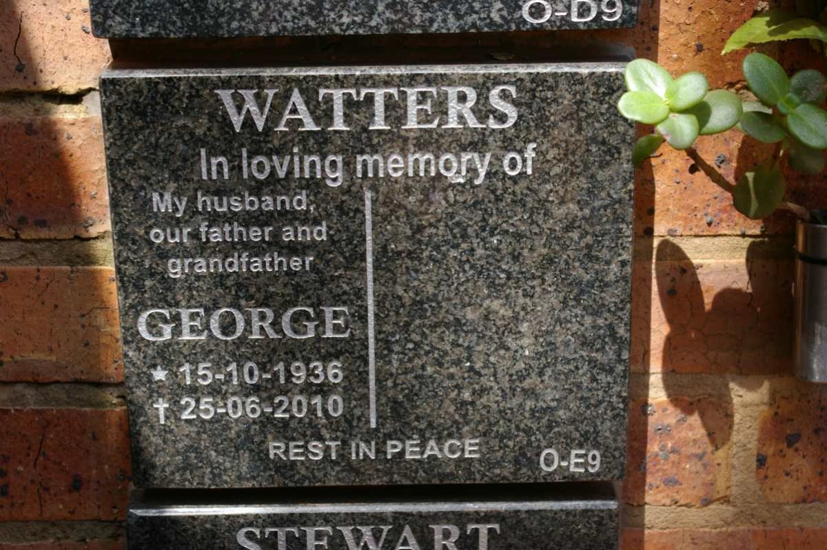 WATTERS George 1936-2010