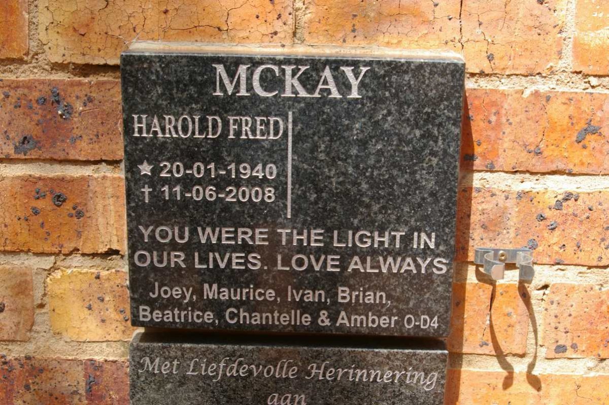 MCKAY Harold Fred 1940-2008