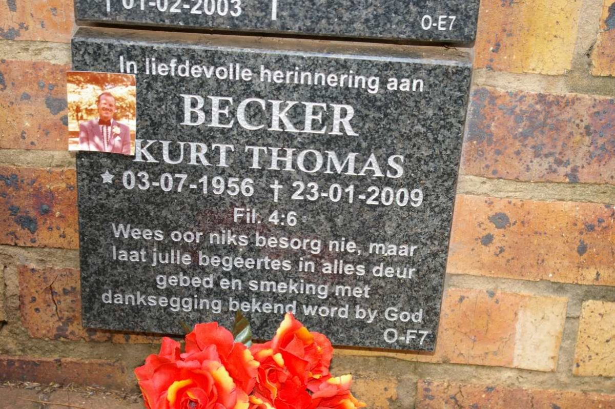 BECKER Kurt Thomas 1956-2009