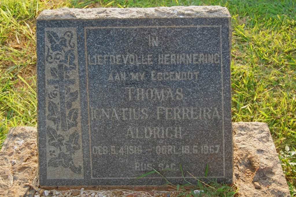 ALDRICH Thomas Ignatius Ferreira 1916-1967