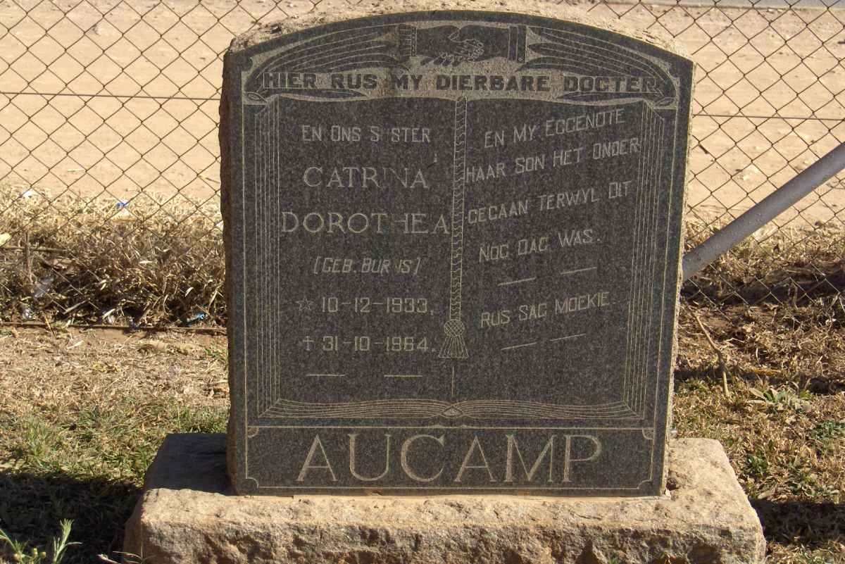 AUCAMP Catrina Dorothea nee BURNS 1933-1964