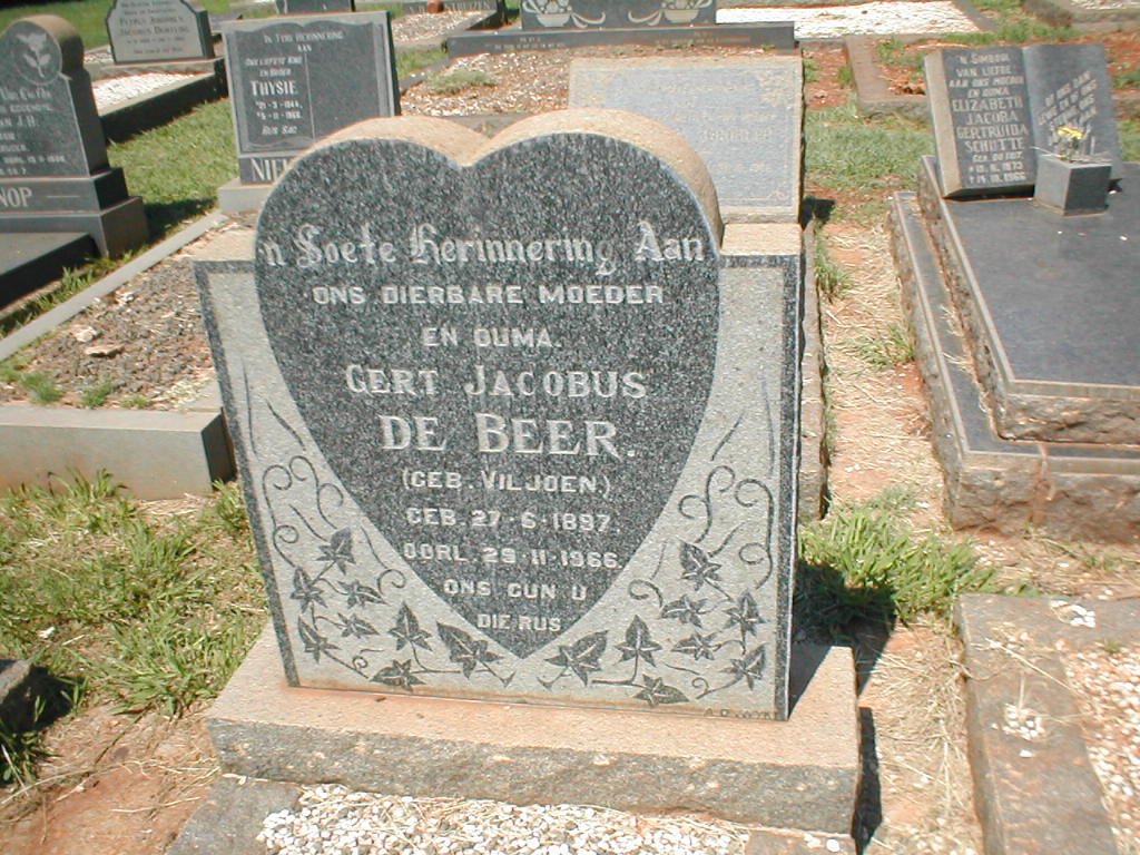 BEER Gert Jacobus, de geb. VILJOEN 1897-1966