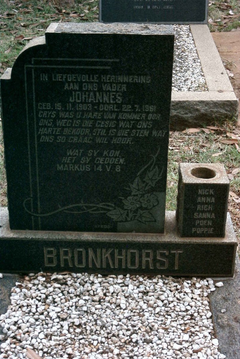 BRONKHORST Johannes 1903-1961