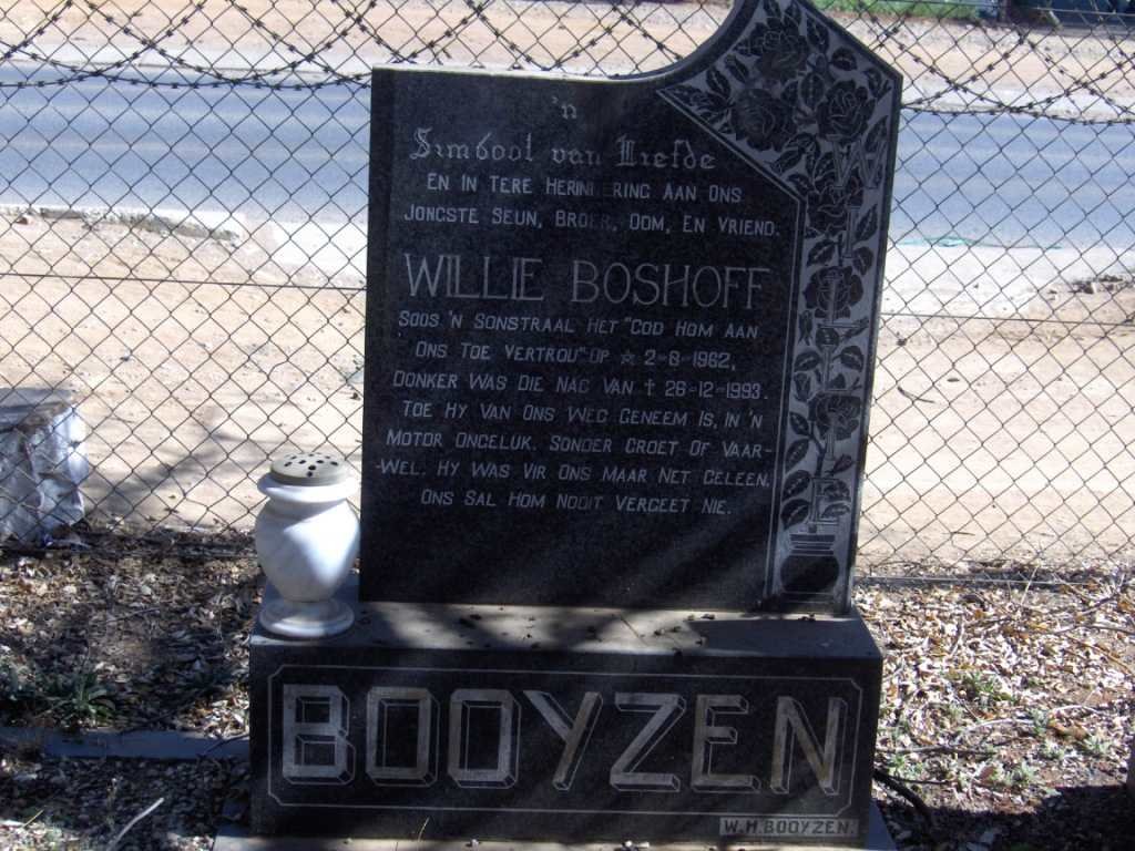 BOOYZEN Willie Boshoff 1962-1993