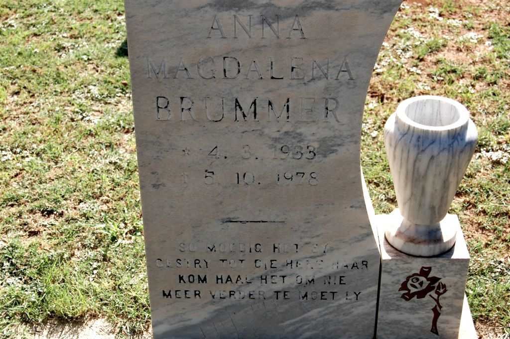 BRUMMER Anna Magdalena  1933-1978
