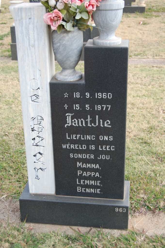 BEER Jantjie, de 1960-1977