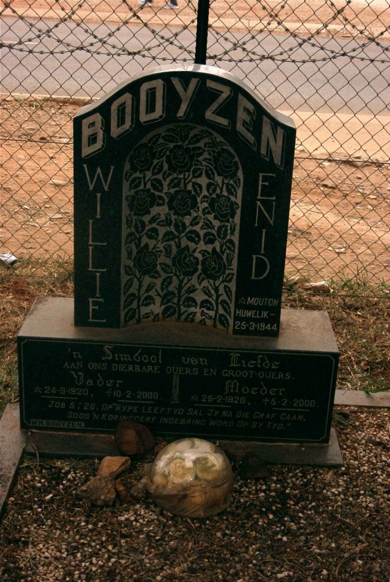 BOOYZEN Willie 1920-2000 &amp; Enid MOUTON 1926-2000