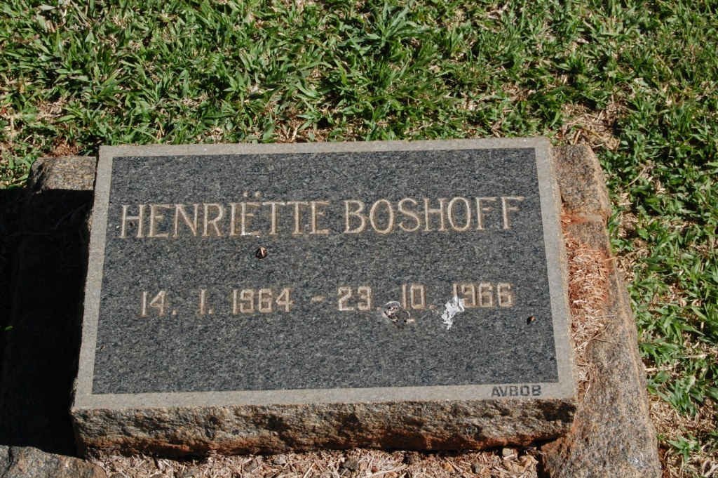 BOSHOFF Hendriëtte 1964-1966