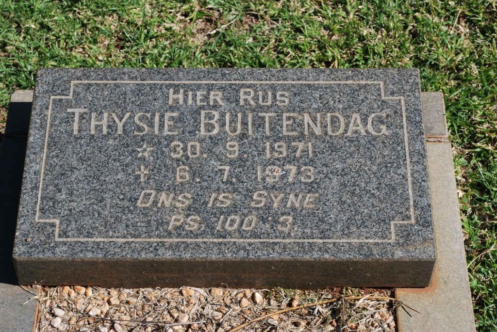 BUITENDAG Thysie 1971-1973