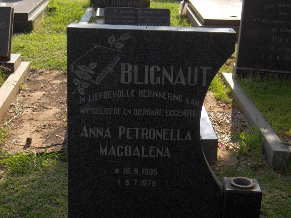 BLIGNAUT Anna Petronella Magdalena 1905-1979