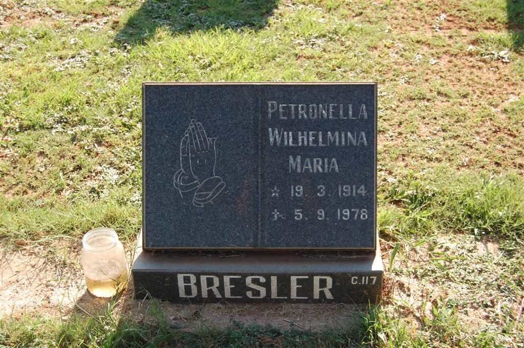 BRESLER Petronella Wilhelmina Maria 1914-1978