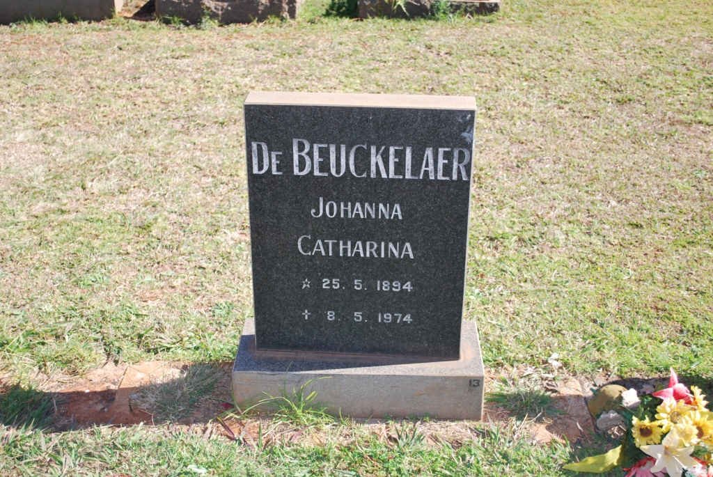 BEUCKELAER Johanna Catharina, de 1894-1974