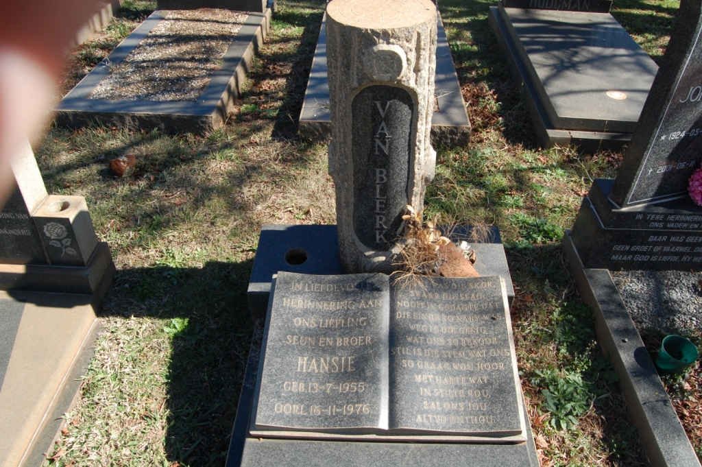 BLERK Hansie, van 1955-1976
