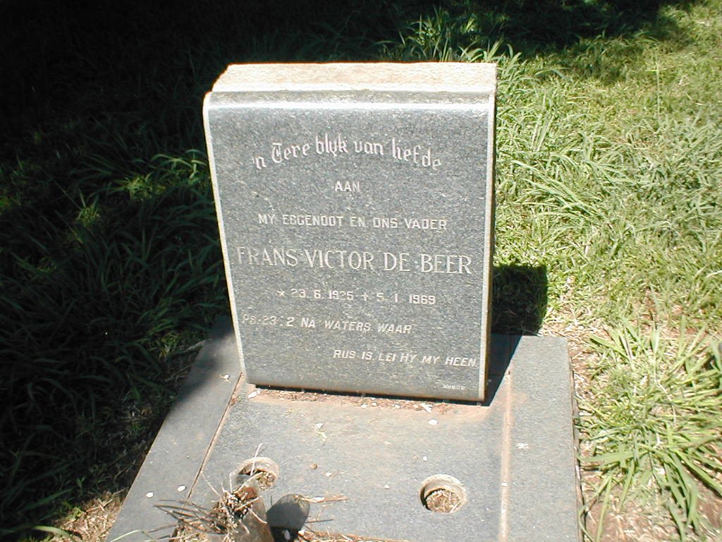 BEER Frans Victor, de 1925-1969