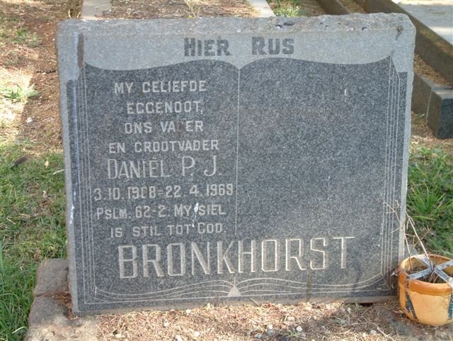 BRONKHORST Daniel P.J. 1908-1969