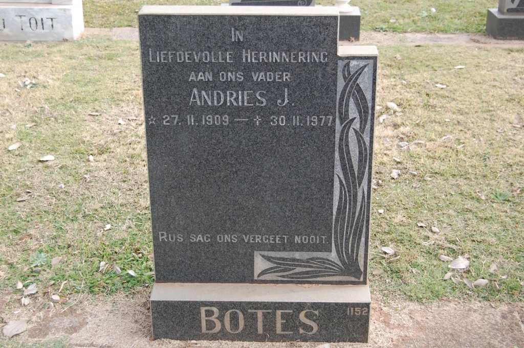 BOTES Andries J. 1909-1977