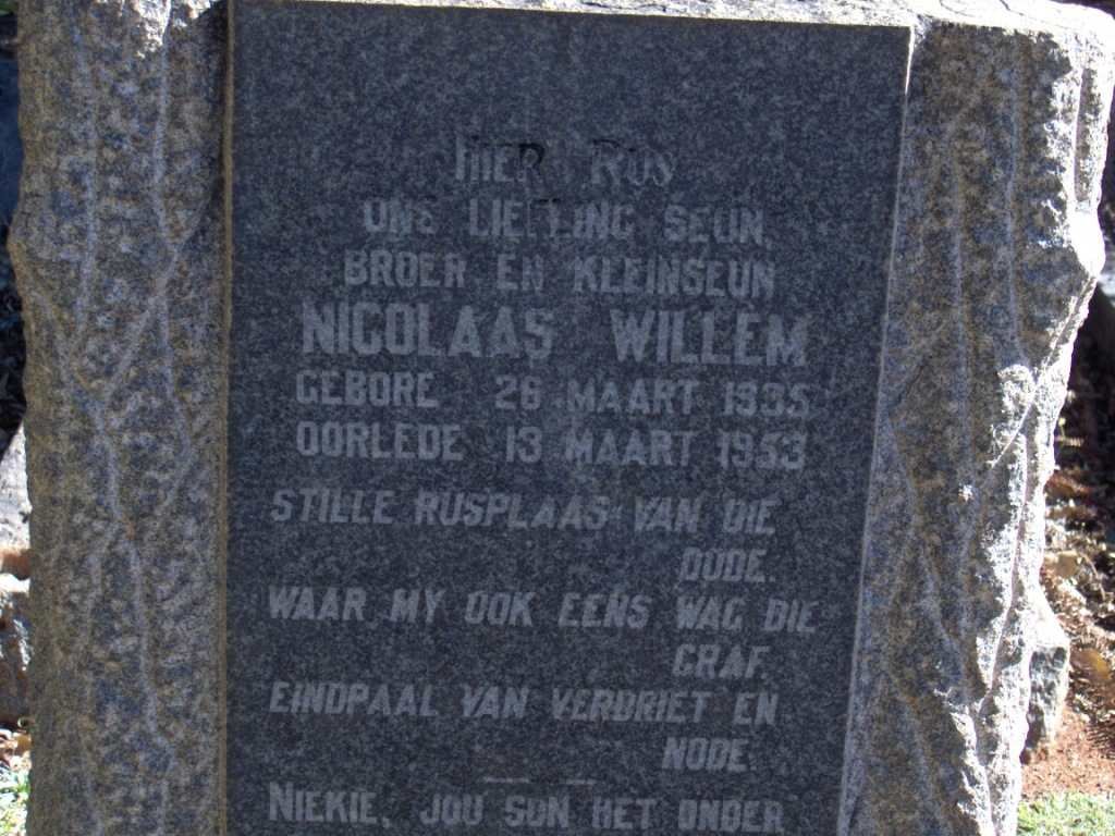 BLERK Nicolaas Willem, van 1935-1953