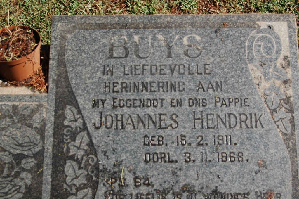 BUYS Johannes Hendrik 1911-1968