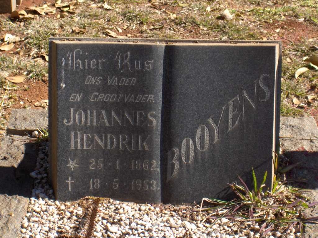 BOOYENS Johannes Hendrik 1862-1953