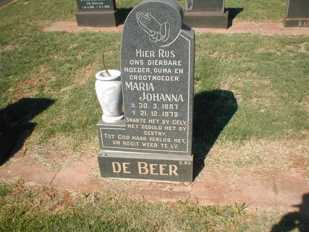 BEER Maria Johanna, de 1887-1979