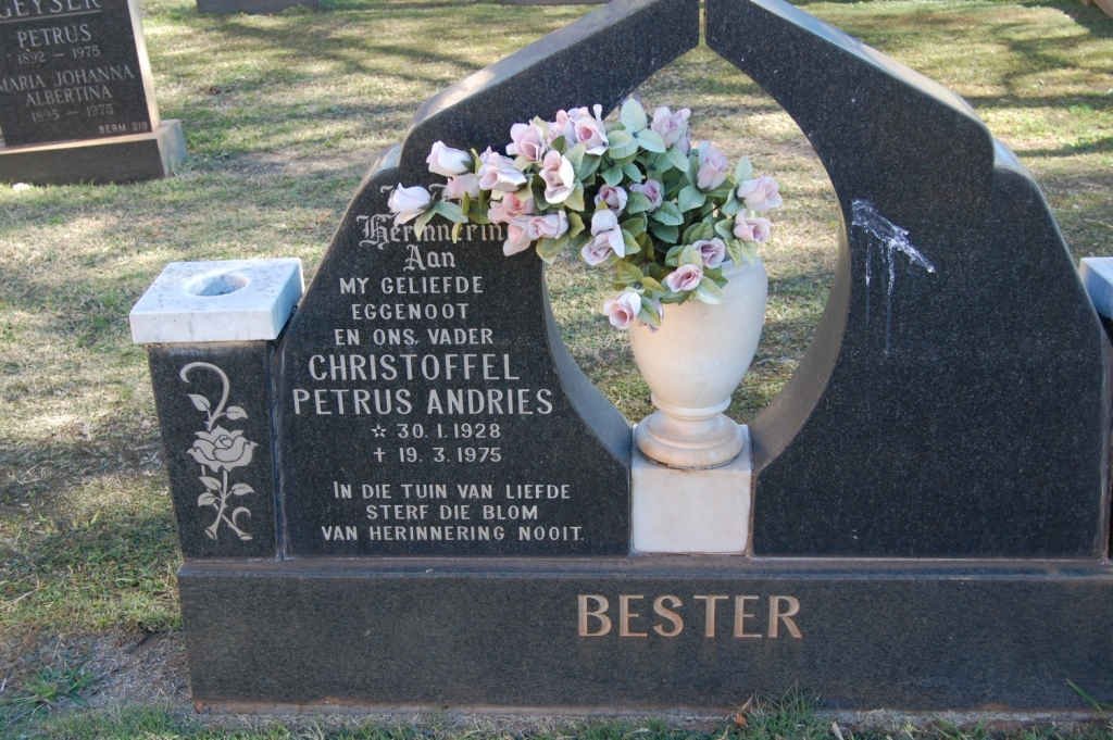 BESTER Christoffel Petrus Andries 1928-1975