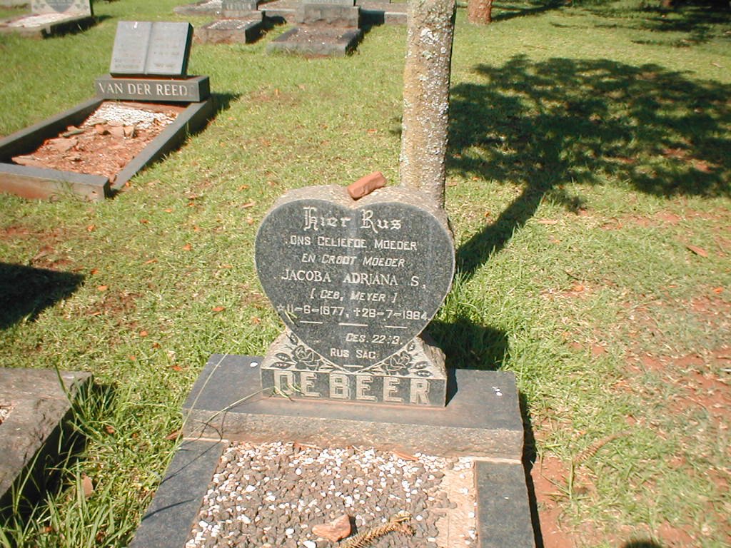 BEER Jacoba Adriana S., de geb. MEYER 1877-1984