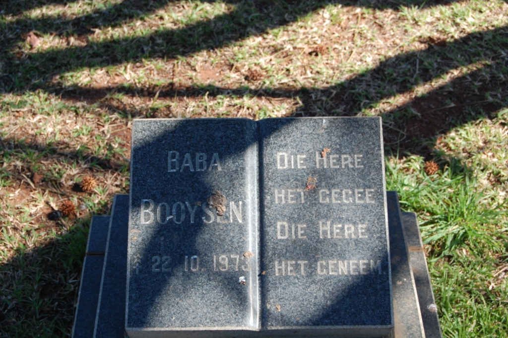 BOOYSEN Baba 1973-1973