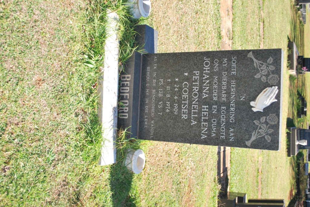 BEDFORD Johanna Helena Petronella nee COETSER 1909-1974